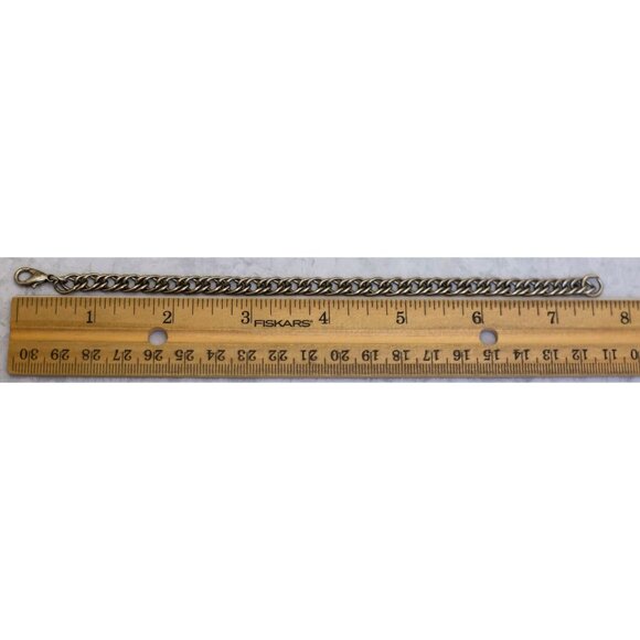 7.5 Inch, Vintage Edwardian Minimalist Curb Chain Bracelet - CK1 - Picture 3 of 3